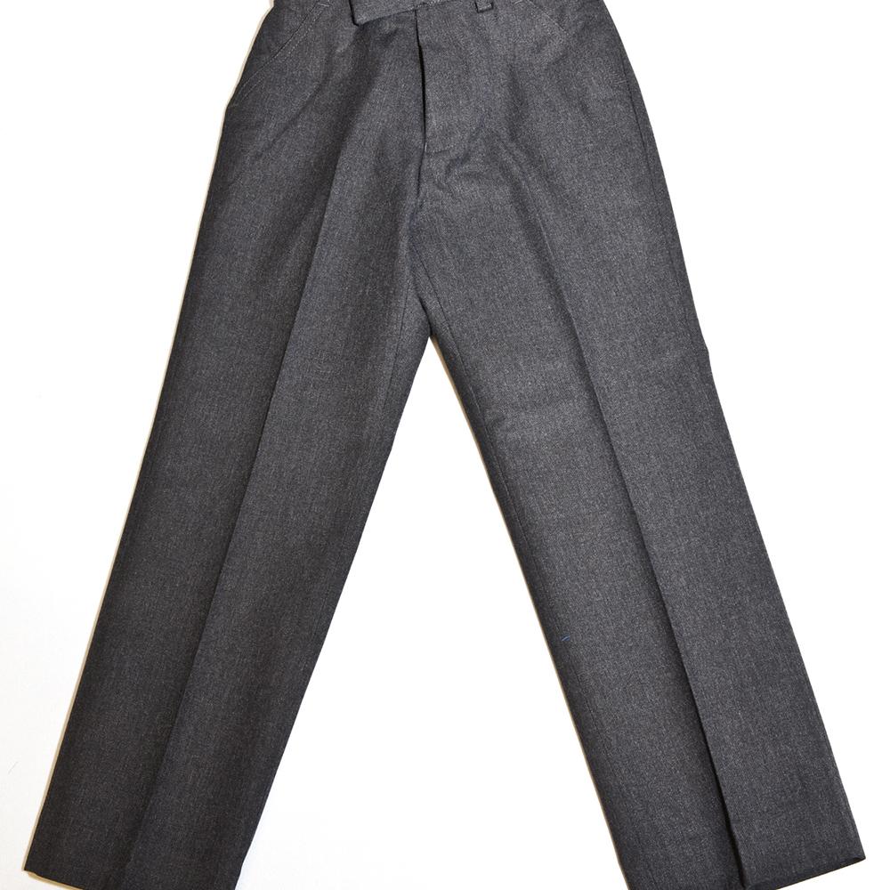 Grey Trousers Partly Elastic Waist