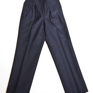 Navy Trousers Partly Elastic Waist
